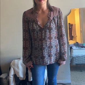 Sheer long sleeve shirt